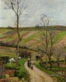 Route in Einsiedelei pontoise 1877 Camille Pissarro fond du